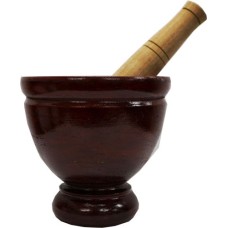 70.00340 - WOODEN MORTAR 8" 1set